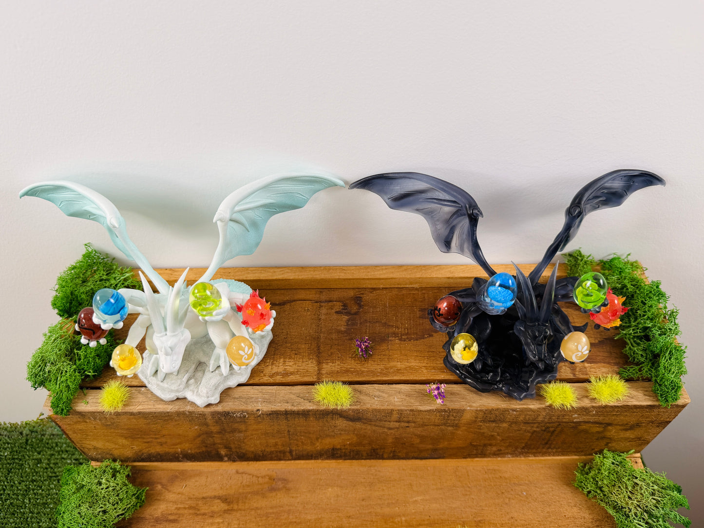 Dofus Figurine Dragon noir avec les 6 Primordiaux – FanArt